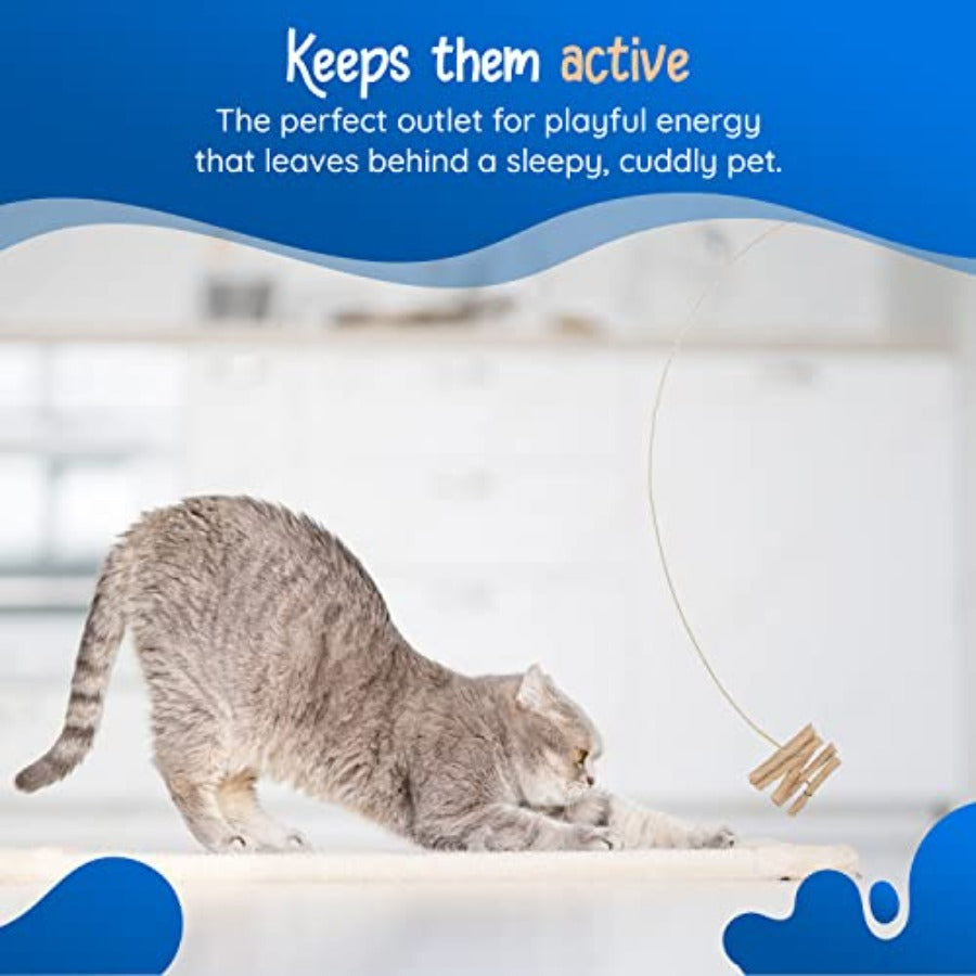 Interactive Cat Toy Fun and Fitness for Your Furry Friend Engaging Paper Roll Attached with 30 Inches ible Spring Steel Wire fo