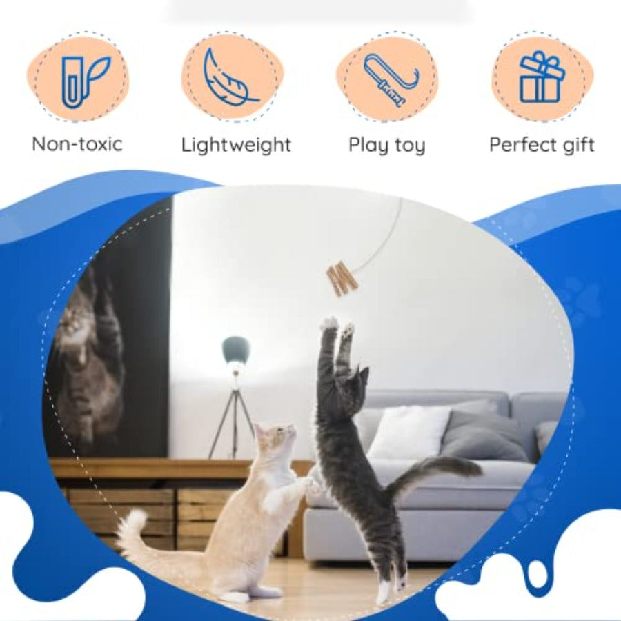Interactive Cat Toy Fun and Fitness for Your Furry Friend Engaging Paper Roll Attached with 30 Inches ible Spring Steel Wire fo