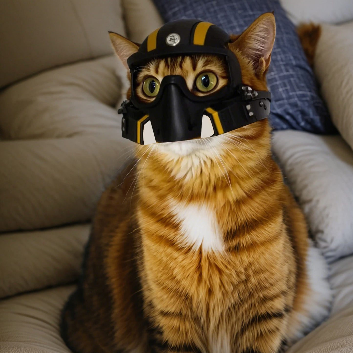 3d Printed Cat Helmet Trendy Cool Cat Mask Clothing Pet Accessories Role-Playing Hat Helldovers 2 Helmet Cosplay Cat Prop Pet To